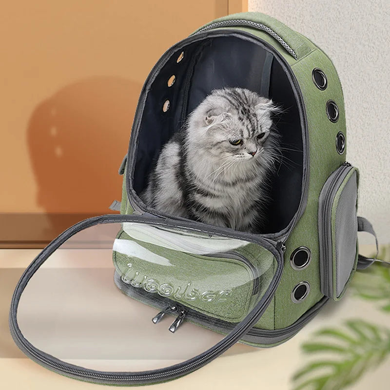 Sac à Dos Transparent pour Chat & Petit Chien – Respirant & Imperméable