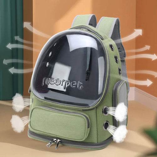 Sac à Dos Transparent pour Chat & Petit Chien – Respirant & Imperméable