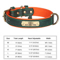 Collier Personnalisé pour Chien – Cuir PU Gravé avec Nom & Numéro, Tailles XS à XL