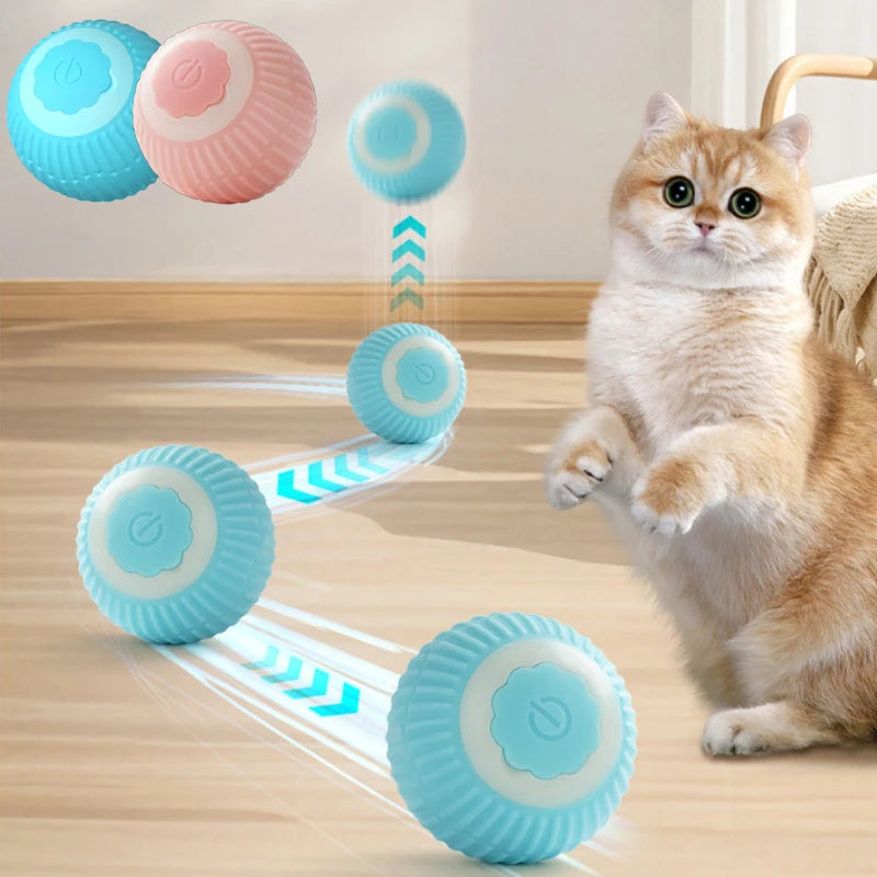 Balle Interactive pour Chat – Jouet Intelligent Roulant Automatique, Rechargeable USB